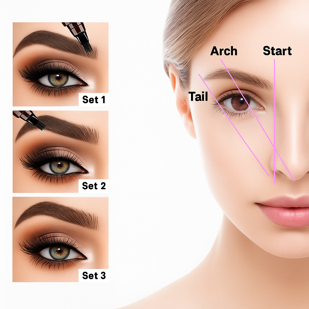 Waterproof 4 Points Long Lasting Eyebrow Pen - BUY 1 GET 1 FREE