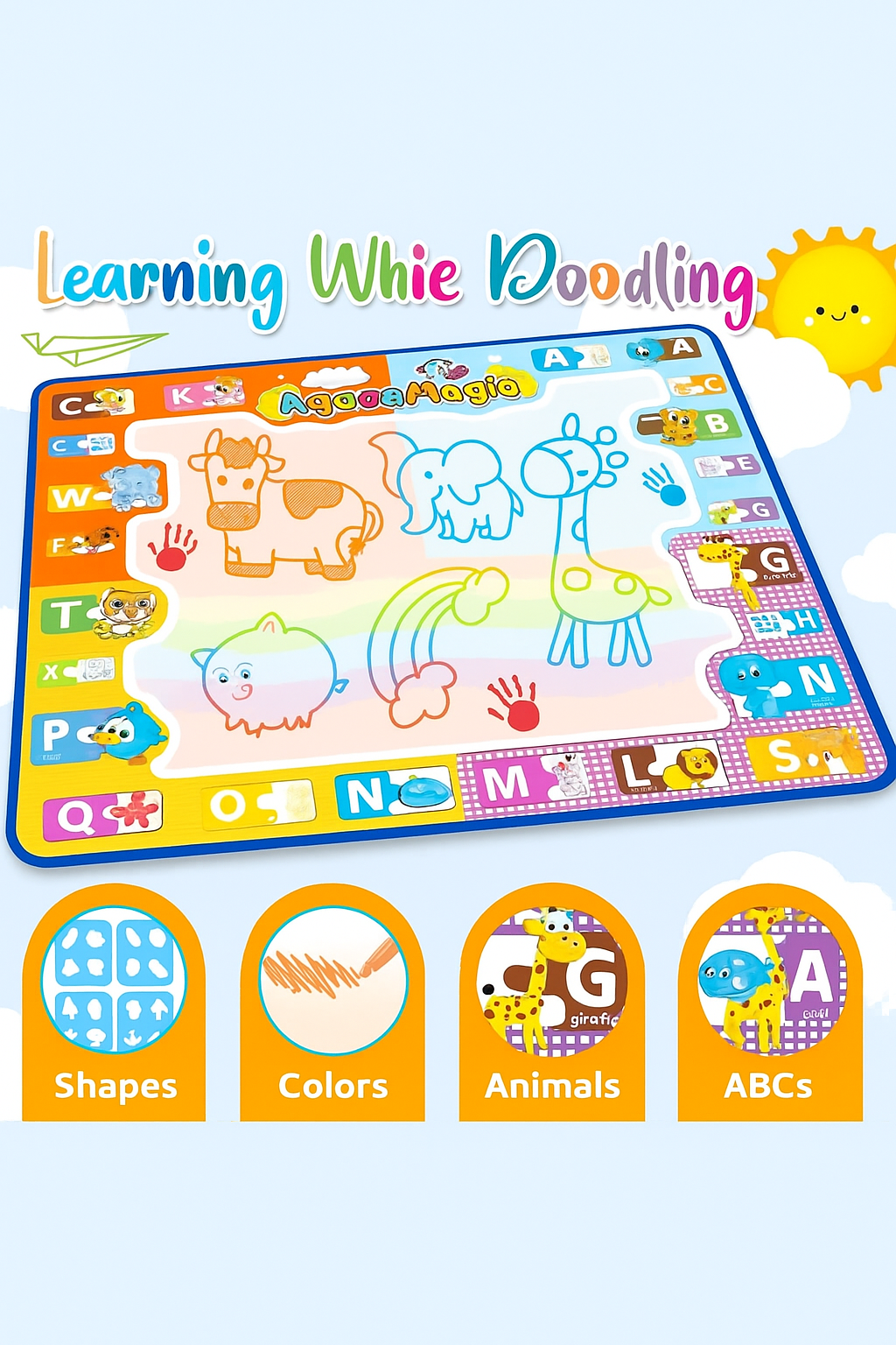 Magic water drawing mat